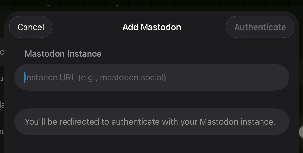 Add Mastodon sheet