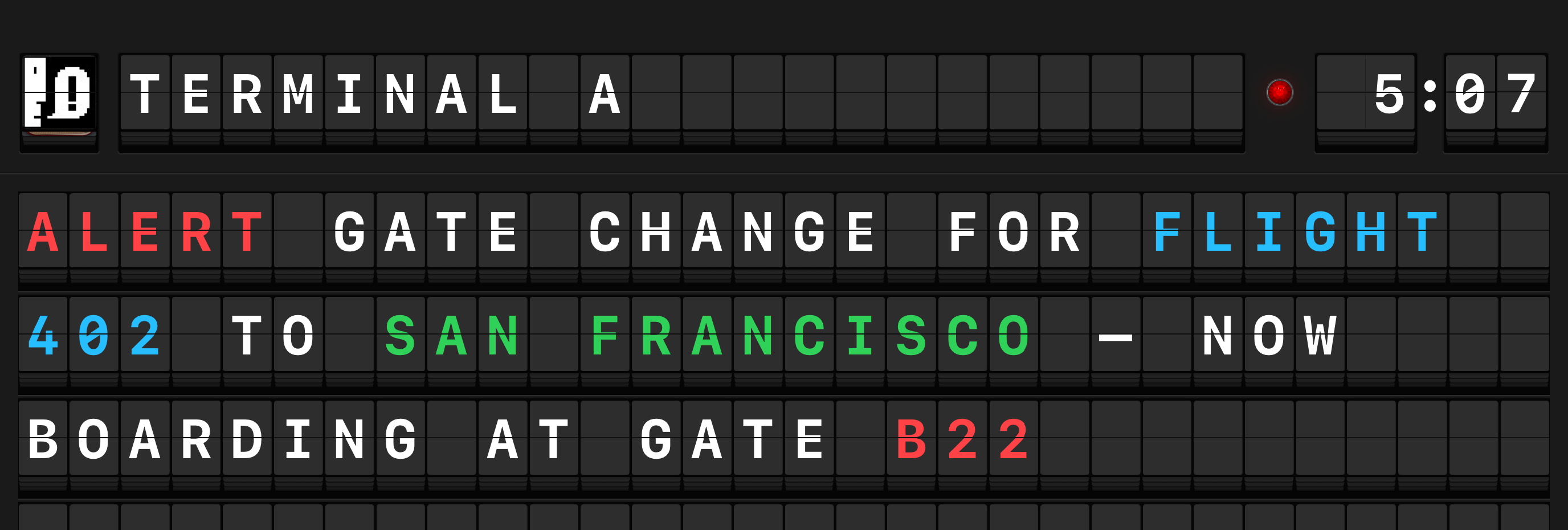 Inline formatting with colored text on the board