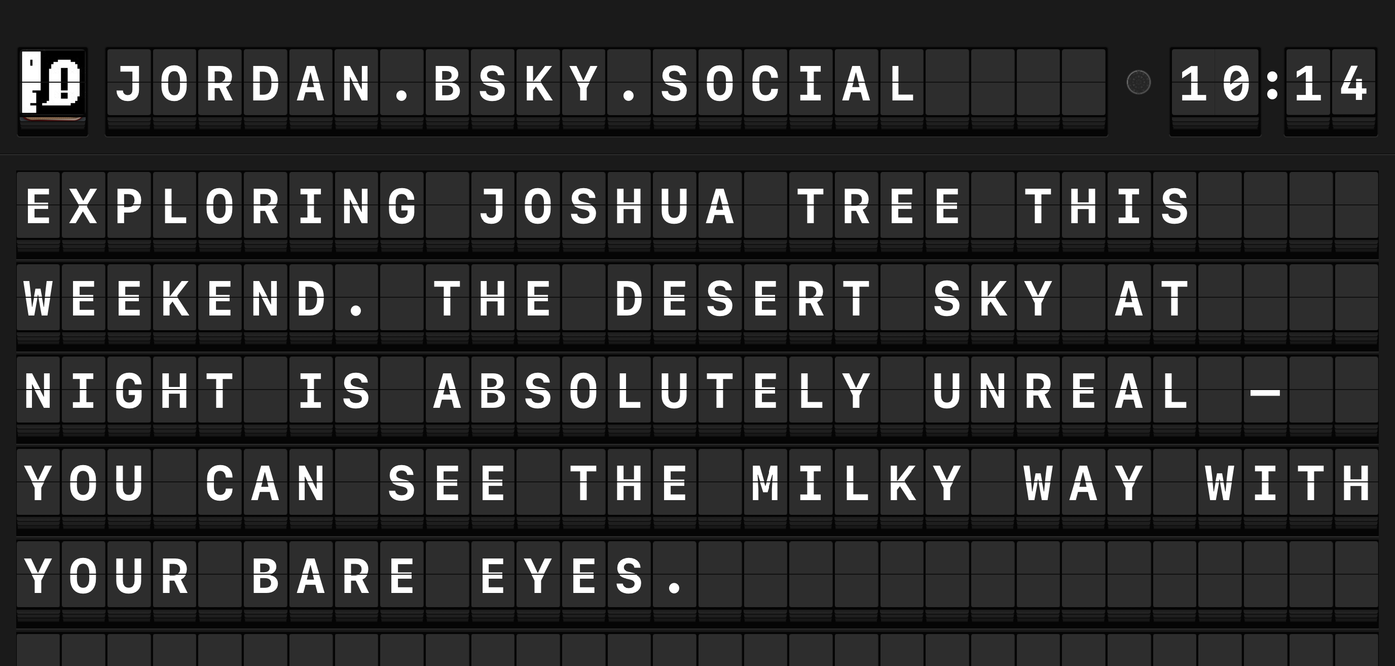 Bluesky source on the board